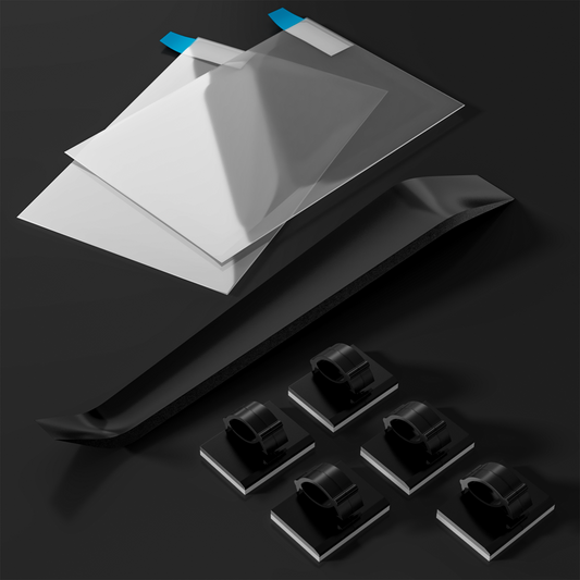 FOCUWAY Dash Cam Install / Wiring Tools Pack, Come with 1 Crowbar, 2 Static Electricity Sticker, 5 Cable Clip