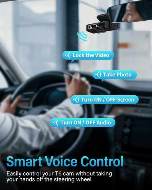 Dash Cam Front and Rear 4K, Built-in 5GHz WiFi GPS Speed, FOCUWAY T6 Dual Dash Camera for Cars Superb Night Vision, Super-Capacitor, 24Hrs Parking Monitor, WDR, Type C
