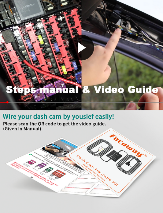 Focuway Hardwire Kit for T5, T6, D2 Duo, L7 Dash Cam