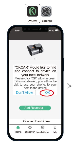 Connect Focuway D2 Duo to your phone: Okcar app using! 