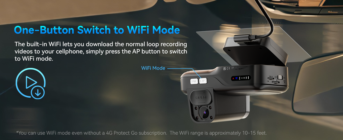 Dash Cam Front Inside, 4G LTE Car Security Cam, Remote Live-View, Inst ...