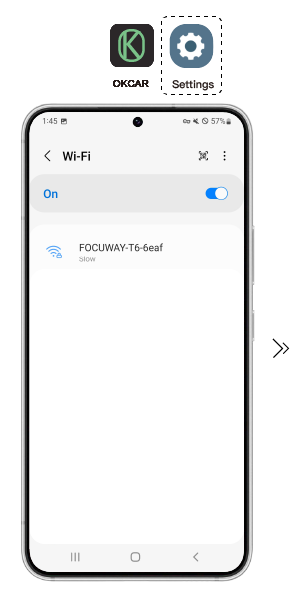 Connect Focuway D2 Duo to your phone: Okcar app using! 
